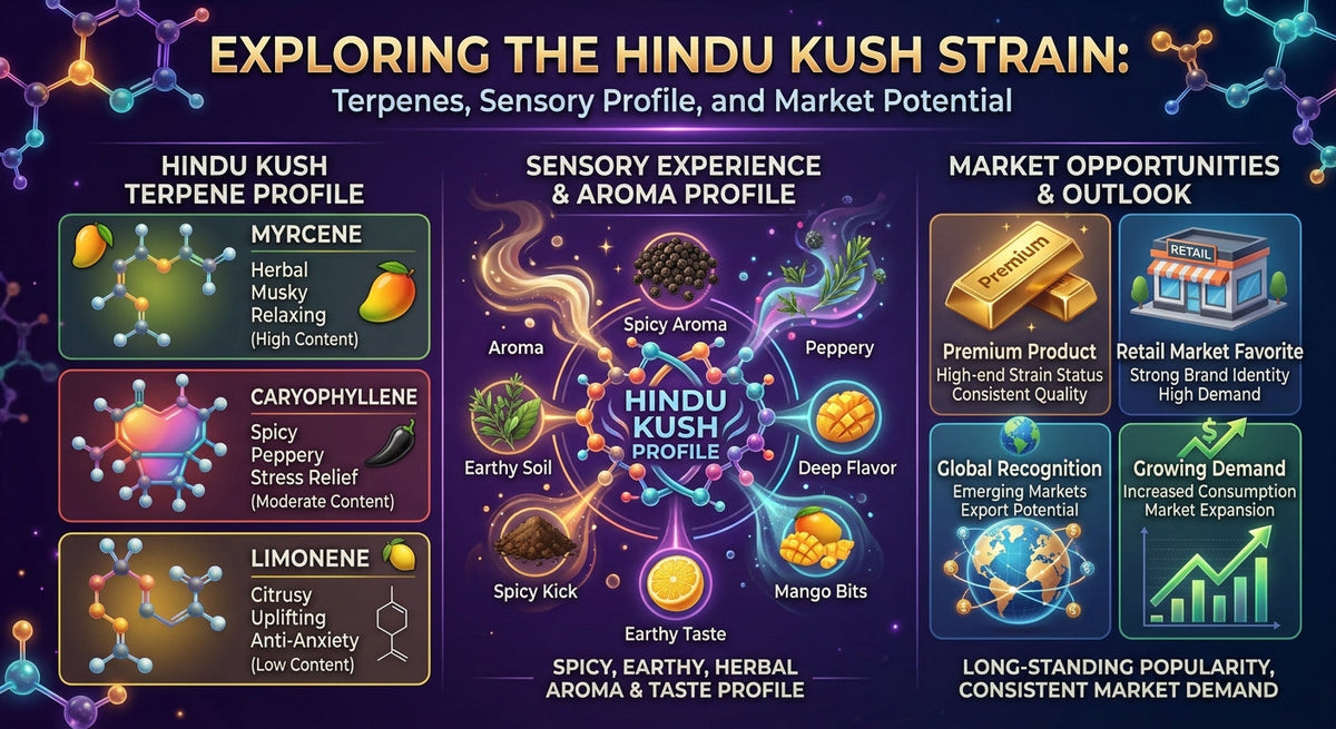 Hindu Kush Strain: Exploring Its Terpenes, Sensory Profile, and Market Potential