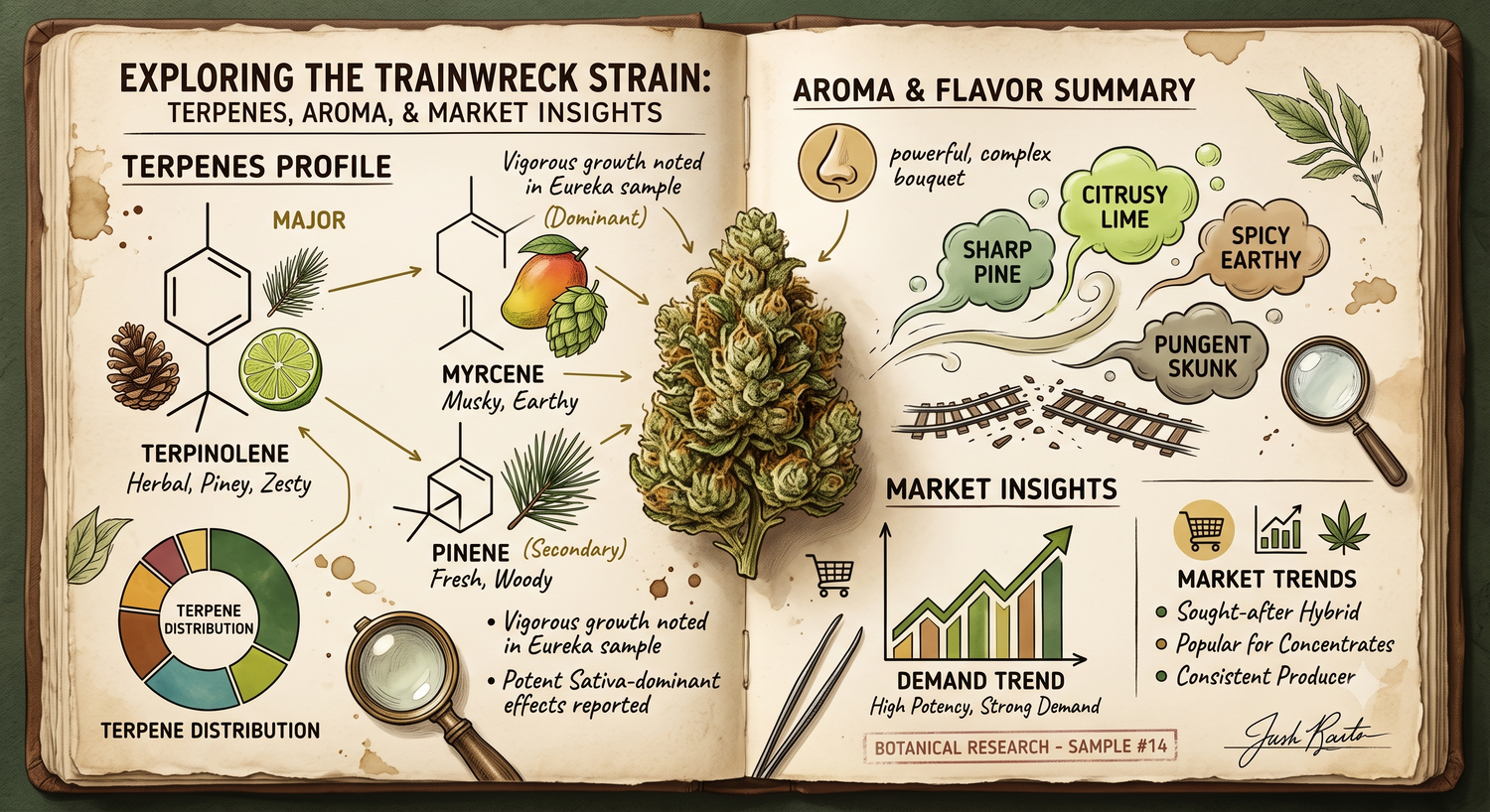 Exploring the Trainwreck Strain: Terpenes, Aroma, and Market Insights